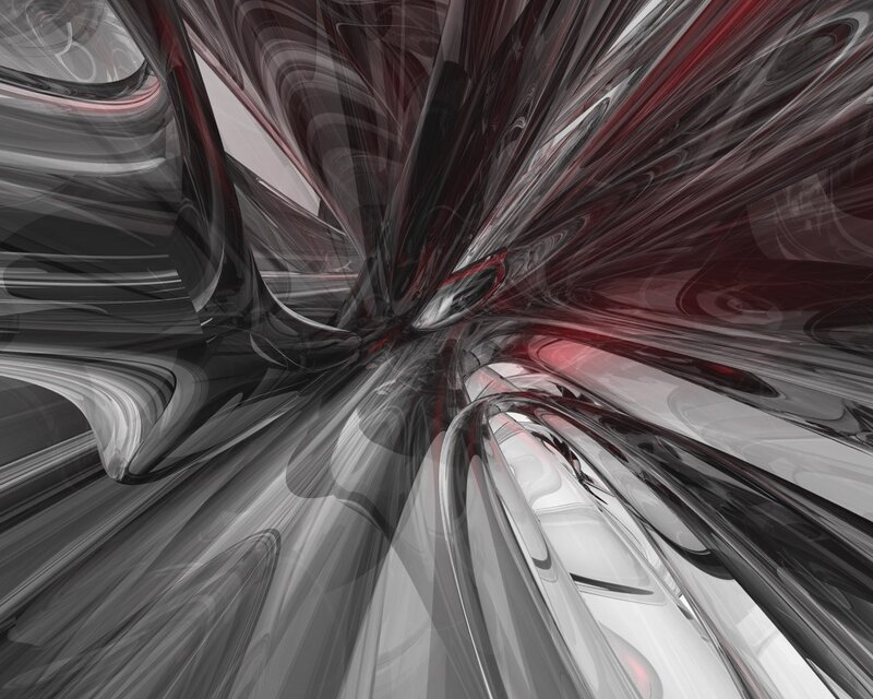 Abstract Fractal Pattern — Gray, Dramatic