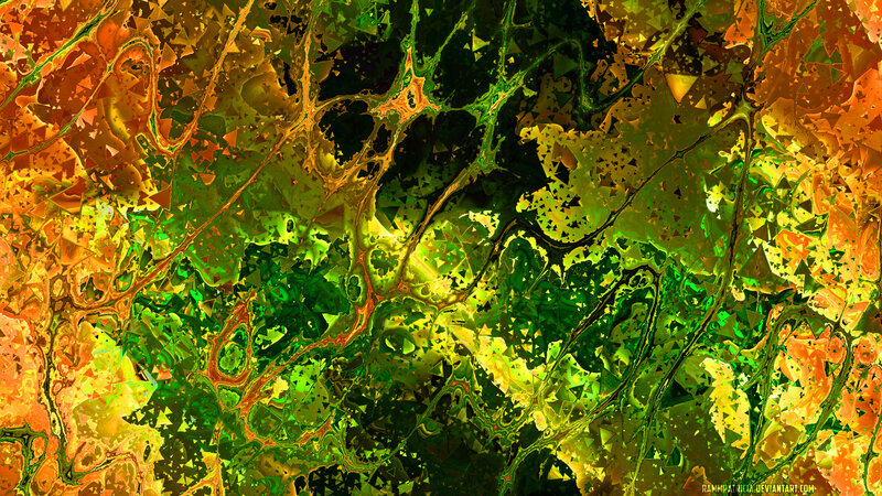 Abstract Fractal Pattern — Green, Chaotic