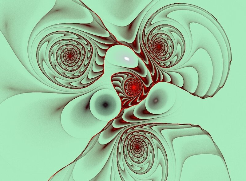 Abstract Fractal Pattern — Green, Hypnotic