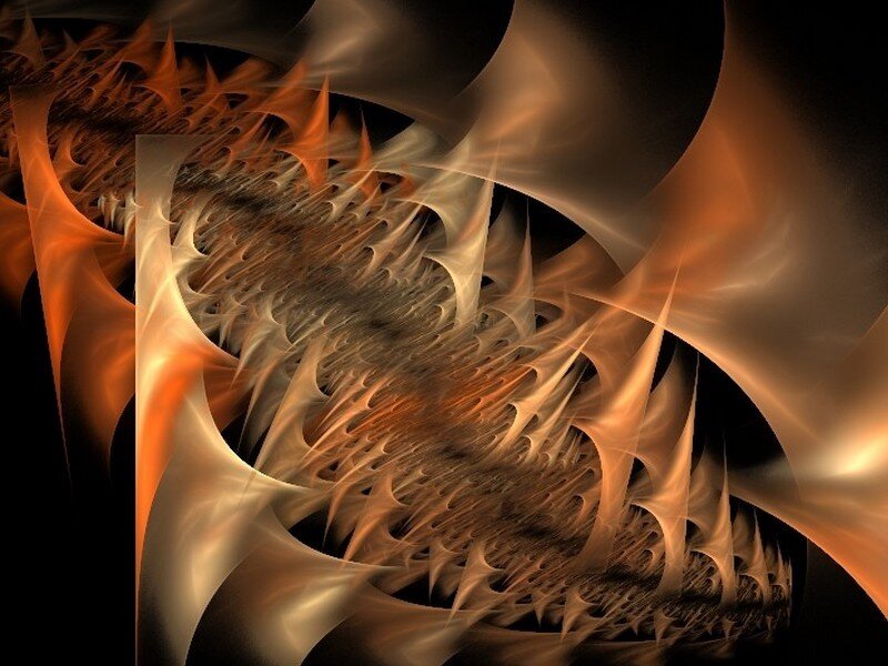 Abstract Fractal Pattern — Orange, Dramatic