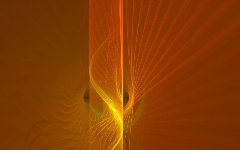 Abstract Fractal Pattern — Orange, Dynamic, Digital Art