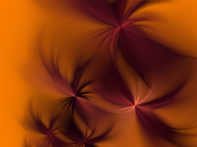Abstract Fractal Pattern — Orange, Dynamic