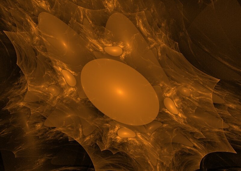 Abstract Fractal Pattern — Orange, Mysterious