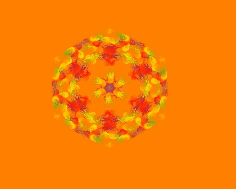 Abstract Fractal Pattern — Orange, Vibrant