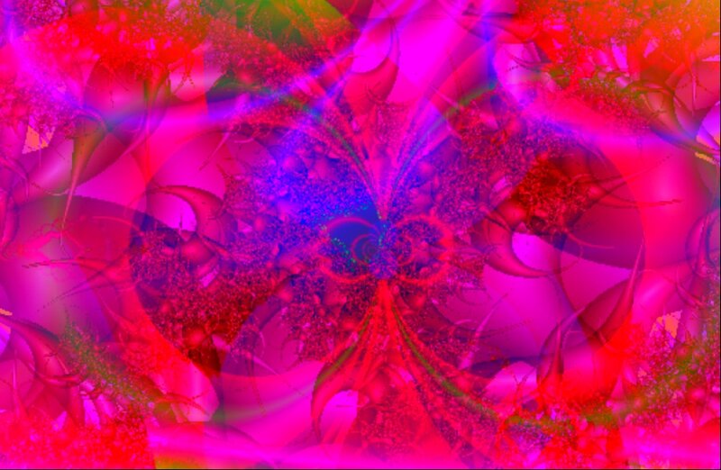 Abstract Fractal Pattern — Pink, Vibrant, Colorful