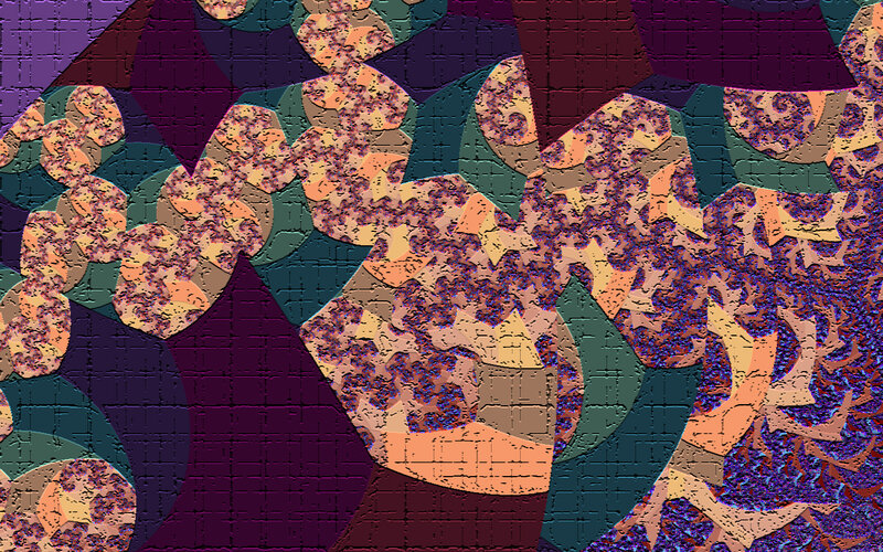 Abstract Fractal Pattern — Purple, Complex