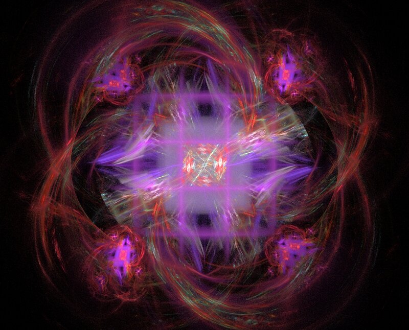 Abstract Fractal Pattern — Purple, Energetic, Digital Art
