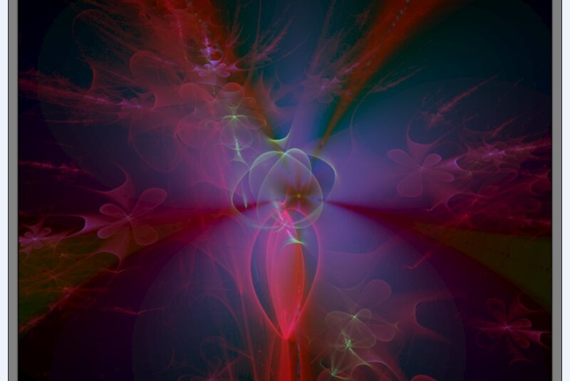 Abstract Fractal Pattern — Purple, Ethereal, Digital Art, Flowers