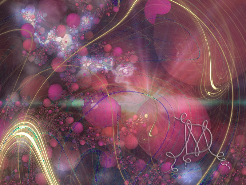 Abstract Fractal Pattern — Purple, Ethereal, Digital Art