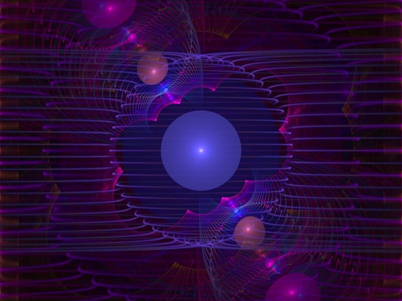 Abstract Fractal Pattern — Purple, Hypnotic, Digital Art, Circles, Lines