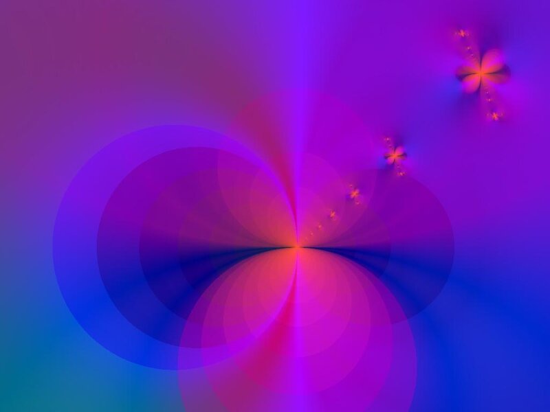 Abstract Fractal Pattern — Purple, Hypnotic, Digital Art, Circles