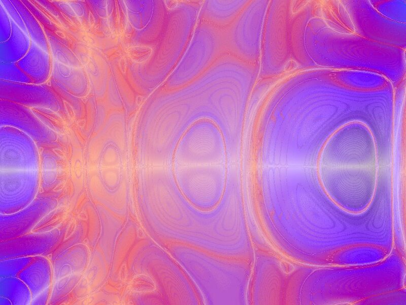Abstract Fractal Pattern — Purple, Hypnotic, Digital Art, Circles, Waves