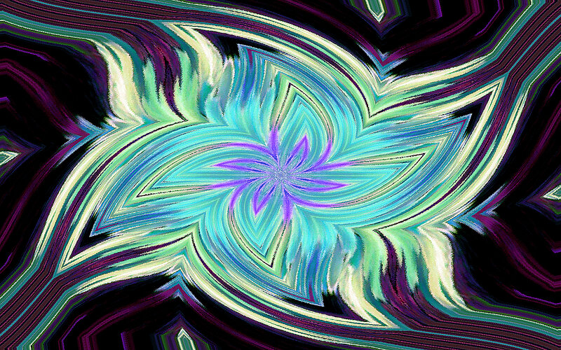 Abstract Fractal Pattern — Purple, Hypnotic, Digital Art, Colorful Lines