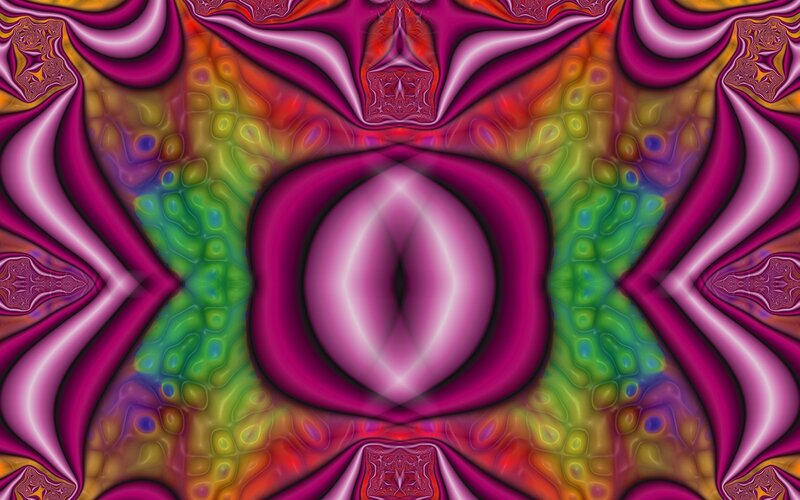 Abstract Fractal Pattern — Purple, Hypnotic, Digital Art, Colorful, Symmetrical
