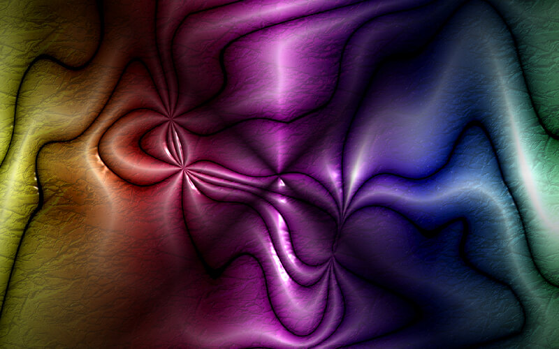 Abstract Fractal Pattern — Purple, Hypnotic, Digital Art, Colorful, Wavy