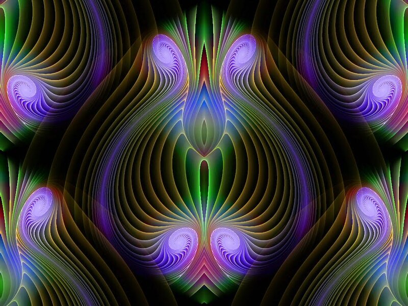 Abstract Fractal Pattern — Purple, Hypnotic, Digital Art, Swirls