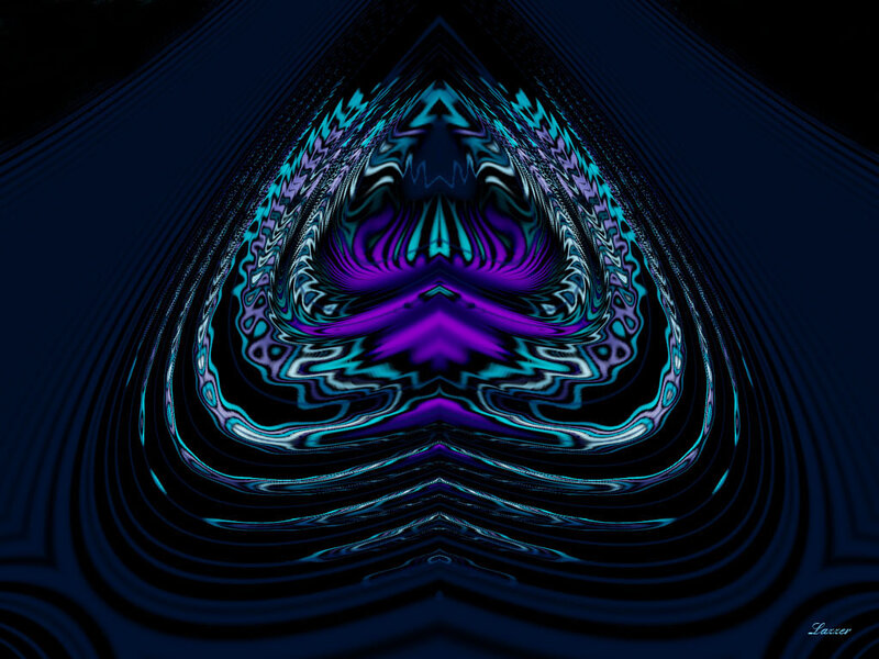 Abstract Fractal Pattern — Purple, Hypnotic, Digital Art, Symmetry