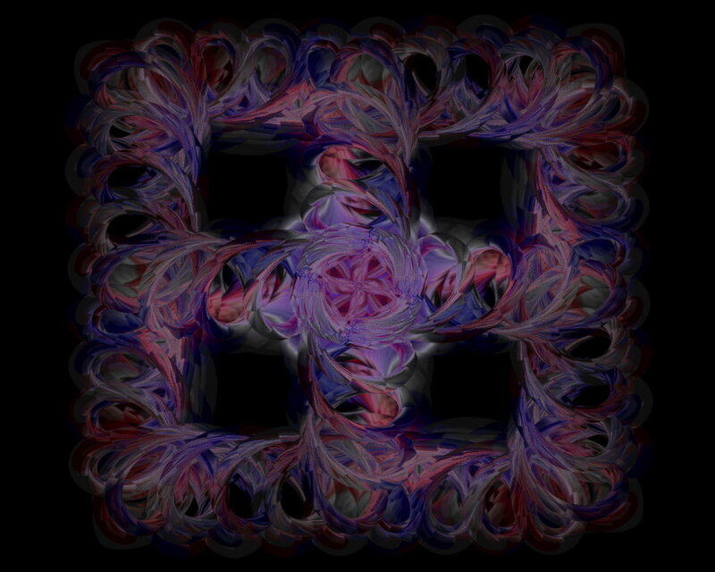 Abstract Fractal Pattern — Purple, Mystical, Digital Art, Colorful