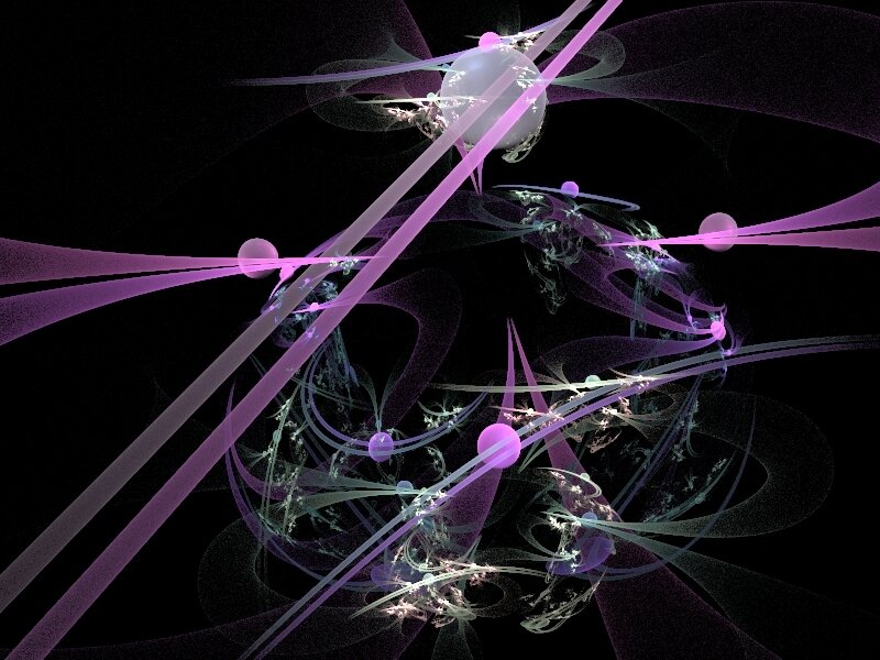 Abstract Fractal Pattern — Purple, Mystical, Digital Art, Spheres