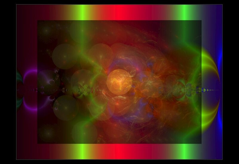 Abstract Fractal Pattern — Red, Cosmic