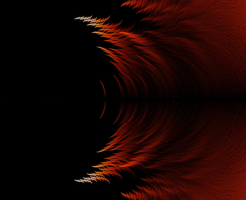 Abstract Fractal Pattern — Red, Dramatic, Black