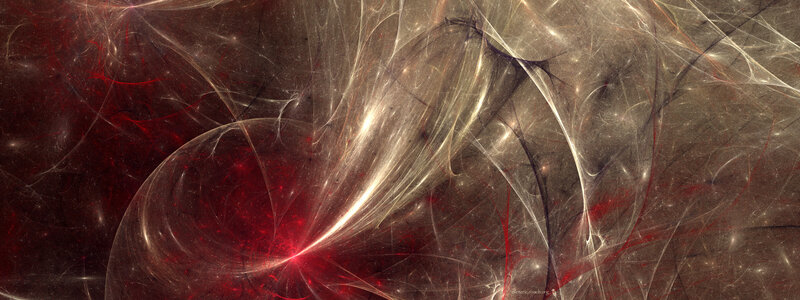 Abstract Fractal Pattern — Red, Dramatic, Digital Art, Red Light