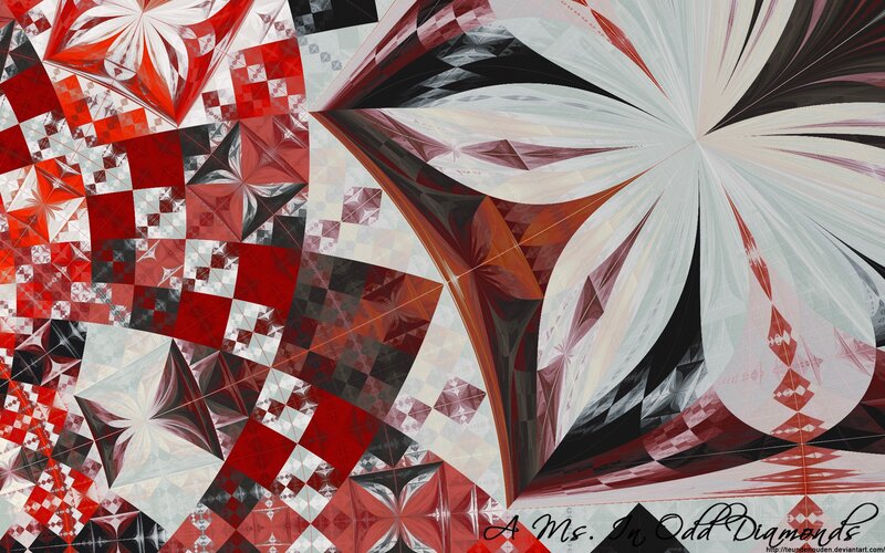 Abstract Fractal Pattern — Red, Dynamic, Digital Art
