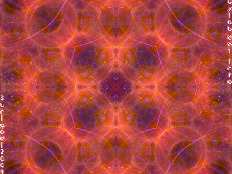 Abstract Fractal Pattern — Red, Hypnotic, Digital Art, Colorful