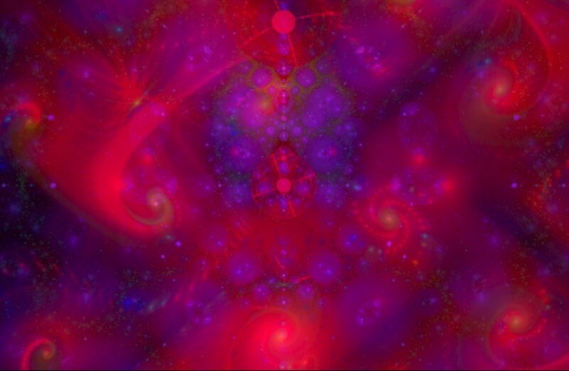 Abstract Fractal Pattern — Red, Hypnotic, Digital Art