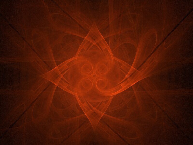 Abstract Fractal Pattern — Red, Mysterious
