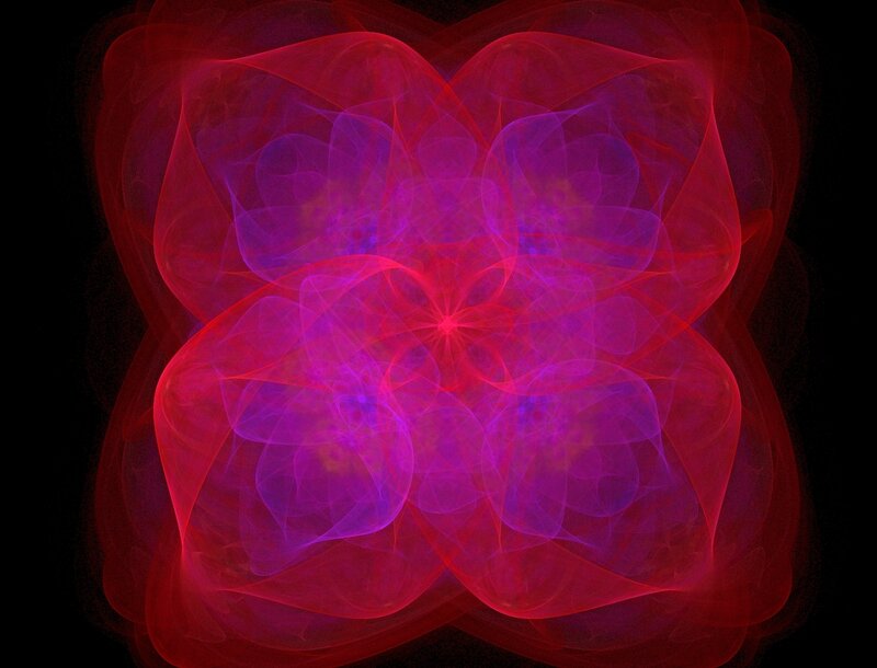 Abstract Fractal Pattern — Red, Mystical, Purple
