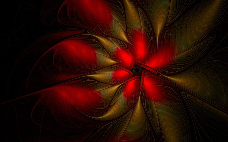 Abstract Fractal Pattern — Red