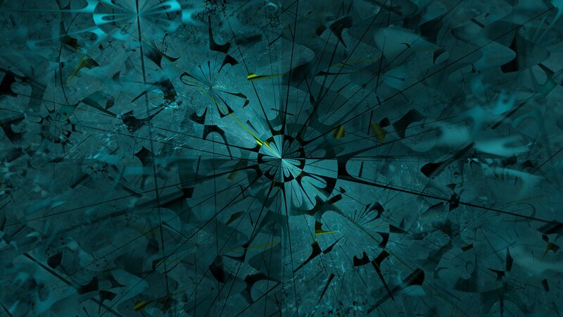 Abstract Fractal Pattern — Teal, Chaotic