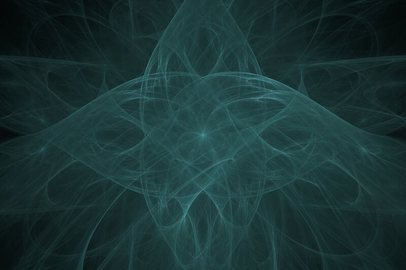 Abstract Fractal Pattern — Teal, Ethereal