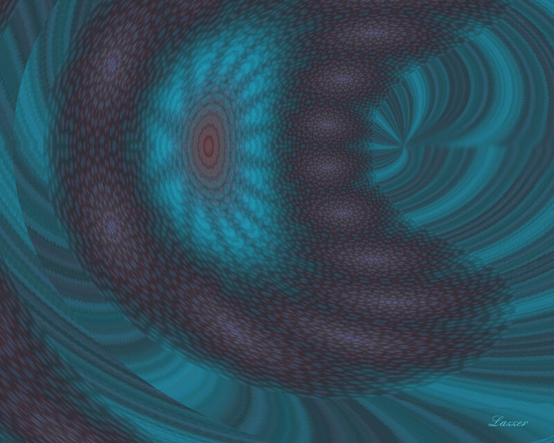 Abstract Fractal Pattern — Teal, Hypnotic