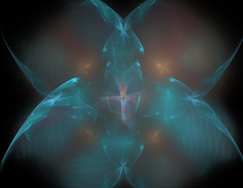 Abstract Fractal Pattern — Teal