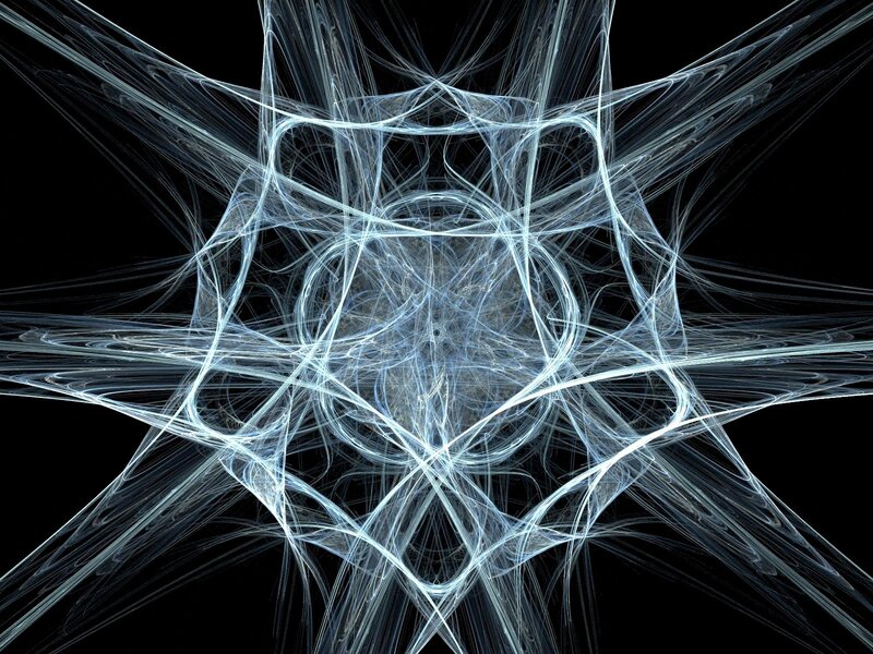 Abstract Fractal Pattern — White, Complex