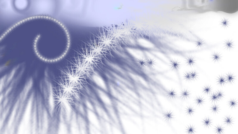Abstract Fractal Pattern — White, Ethereal