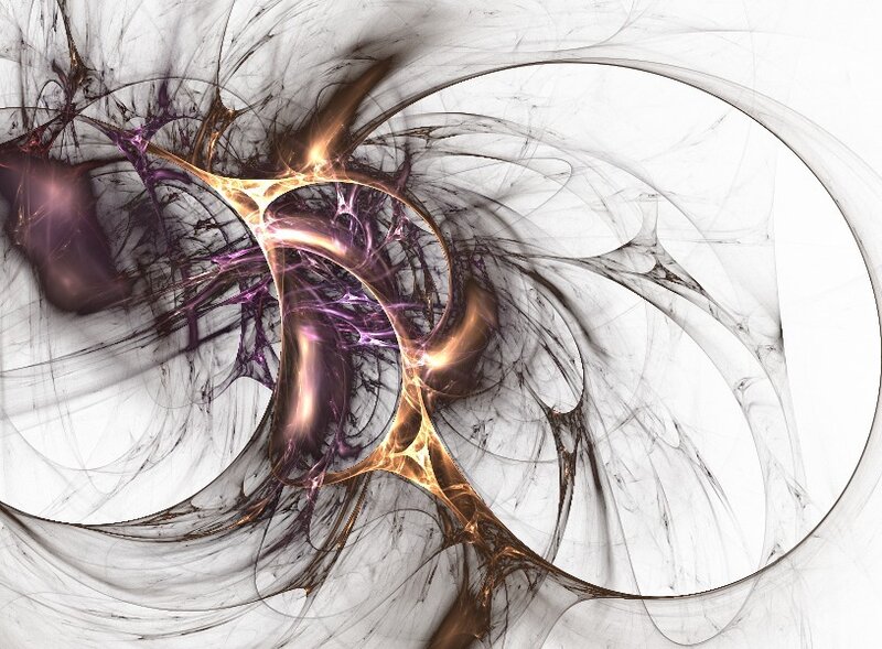 Abstract Fractal Pattern — White