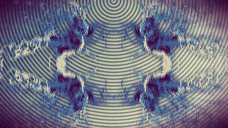 Abstract fractal pattern with concentric circles