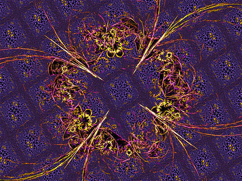 Abstract fractal pattern with vibrant colors