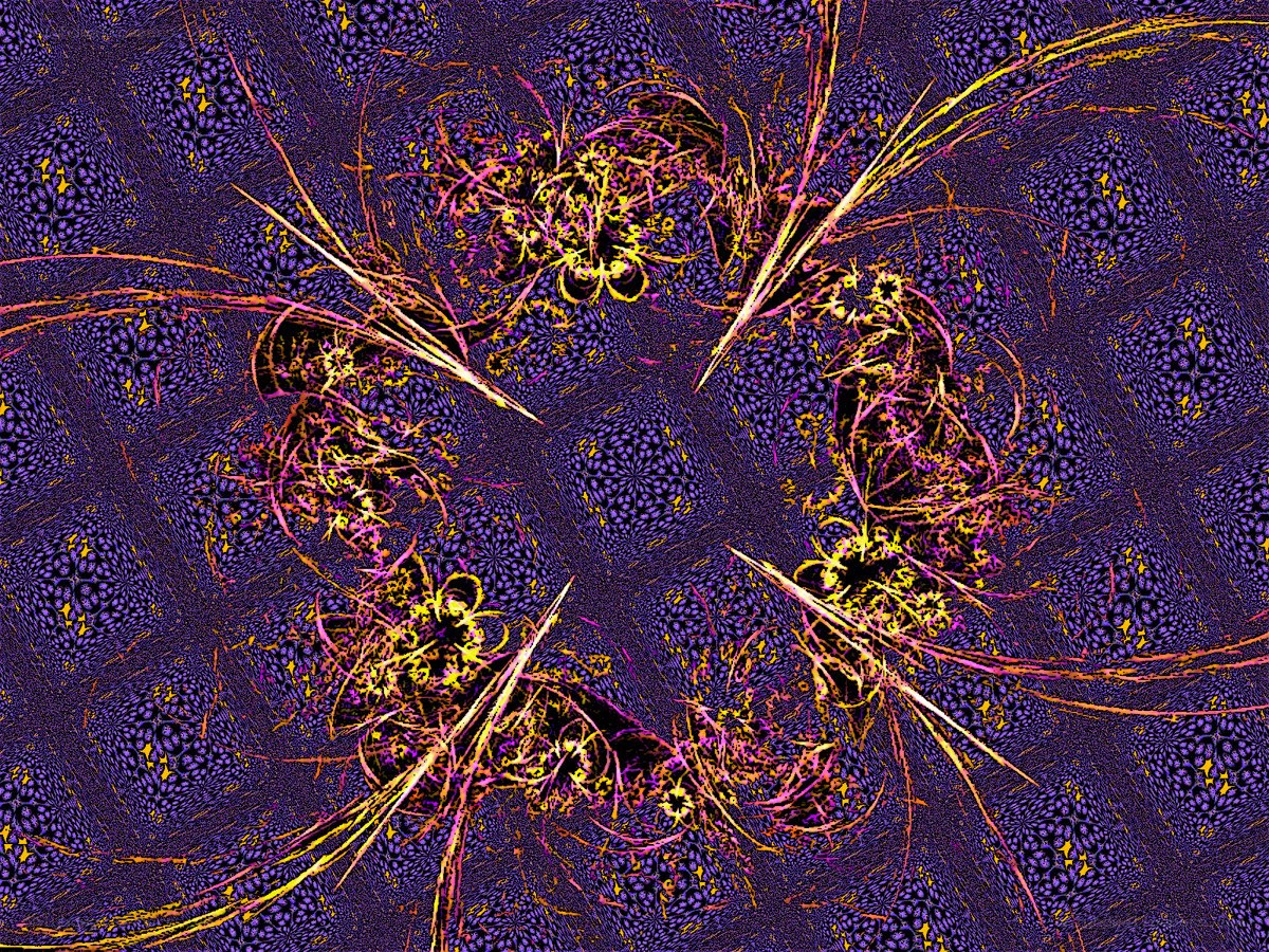 Abstract fractal pattern with vibrant colors