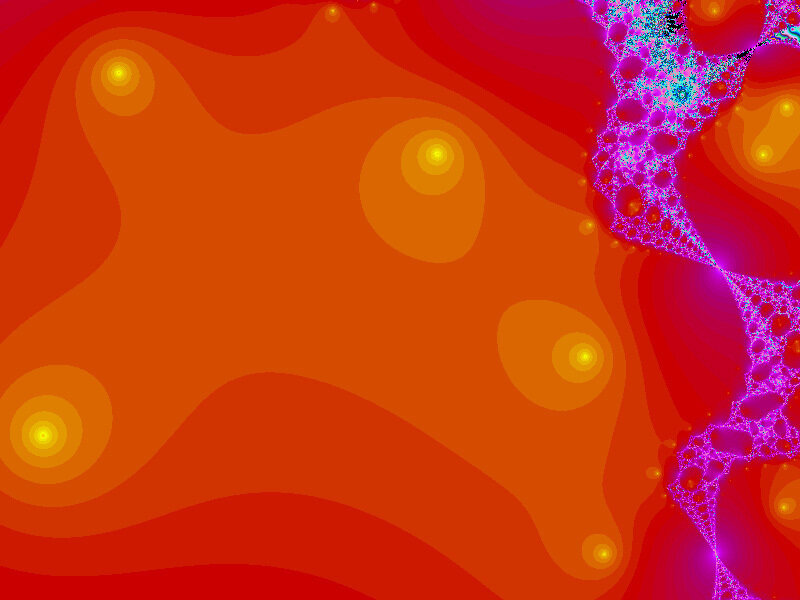 Abstract fractal pattern with warm colors