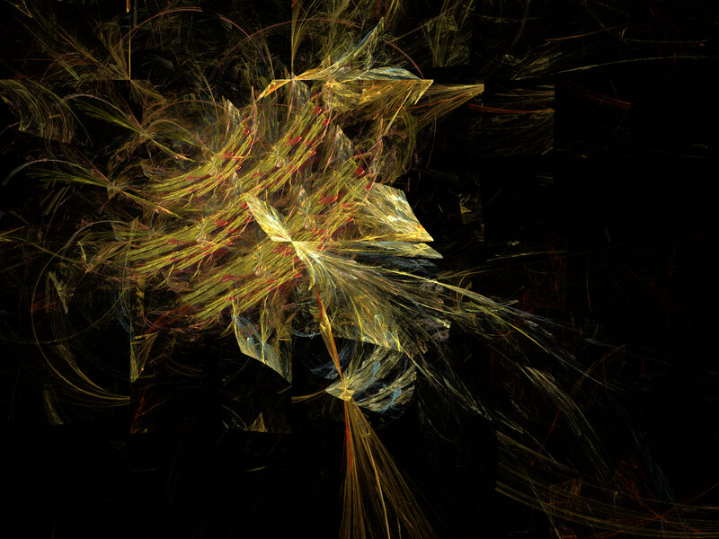 Abstract Fractal Pattern — Yellow, Chaotic