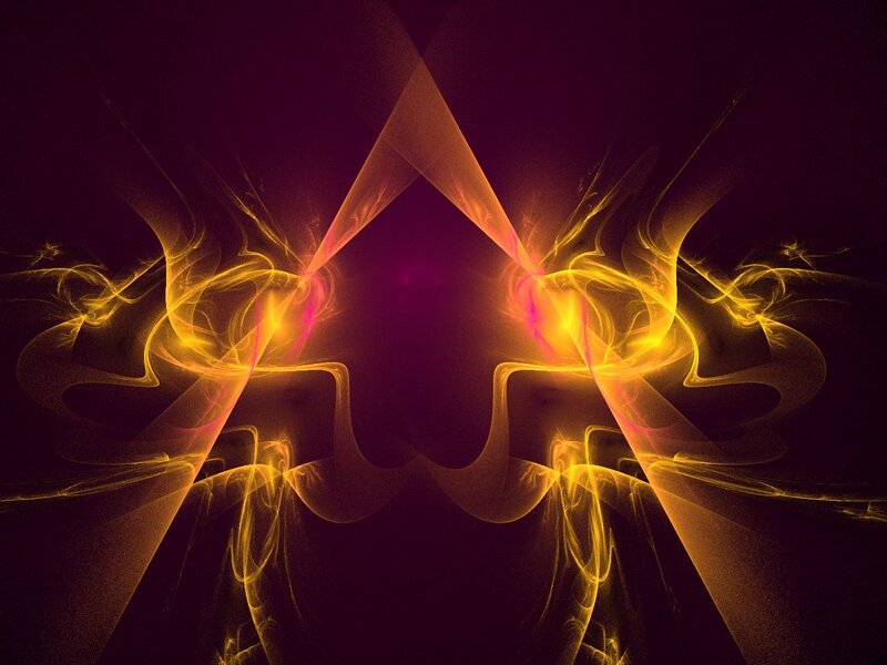 Abstract Fractal Pattern — Yellow, Dramatic