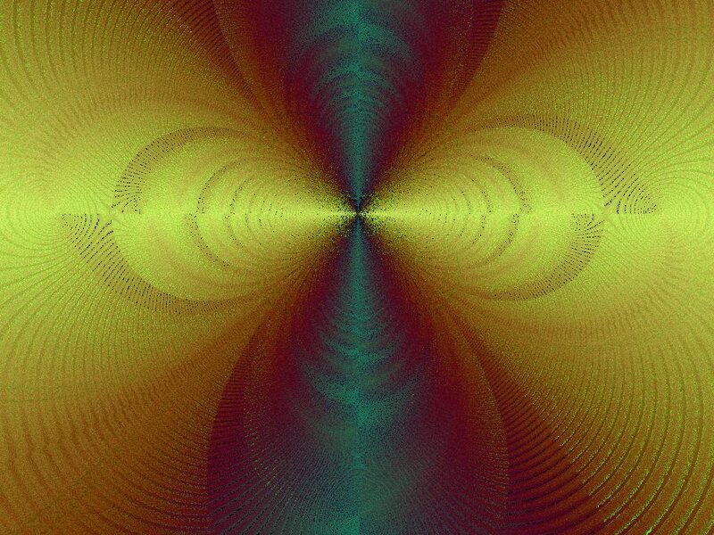 Abstract Fractal Pattern — Yellow, Hypnotic, Digital Art