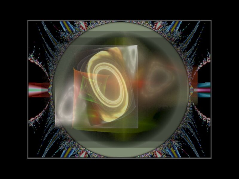 Abstract Fractal Pattern — Yellow, Mystical