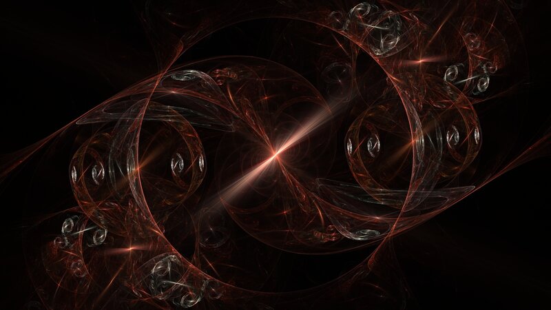 Abstract Fractal Patterns — Black, Dramatic, Digital Art