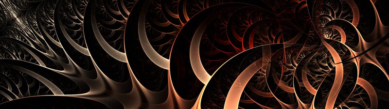 Abstract Fractal Patterns — Black, Dramatic