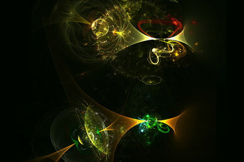 Abstract Fractal Patterns — Black, Mystical